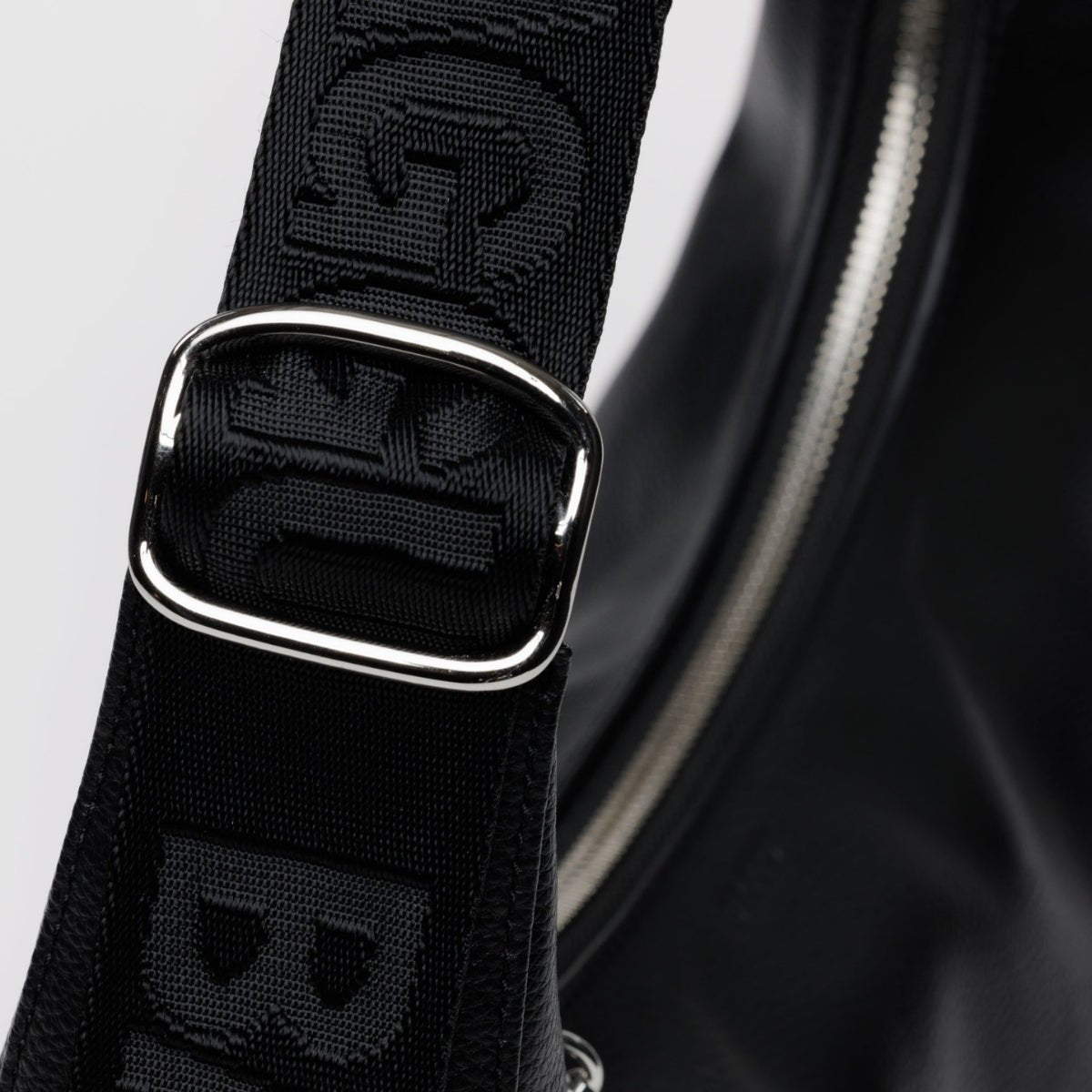 Baggu Medium Recycled Leather Crescent Bag in Black - Getoutside Shoes