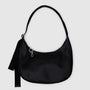 Baggu Medium Recycled Leather Crescent Bag in Black - Getoutside Shoes