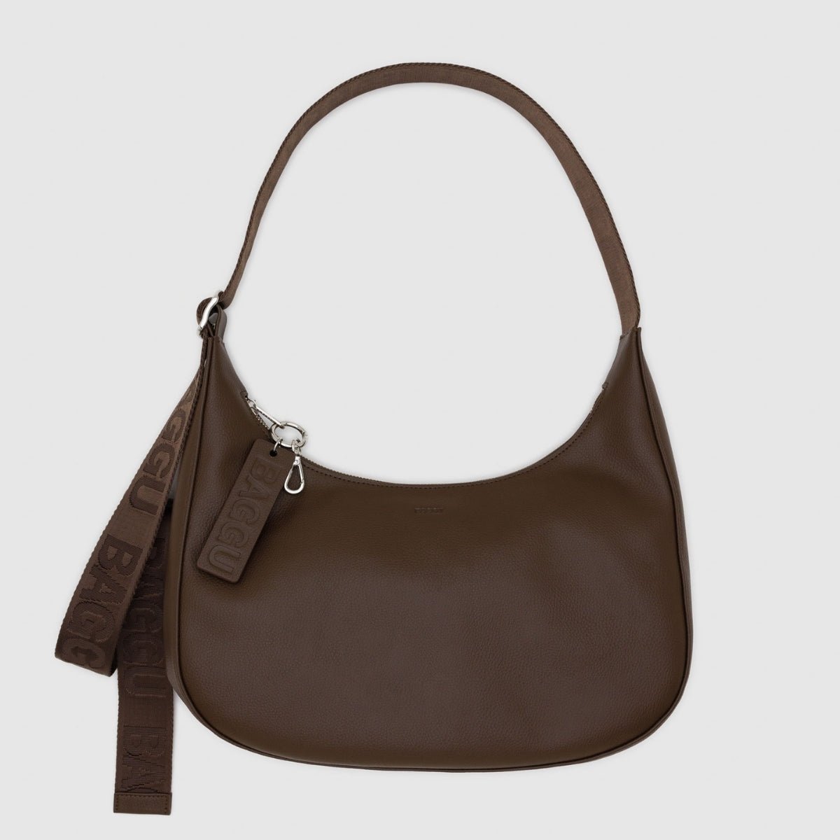 Baggu Medium Recycled Leather Crescent Bag in Brown - Getoutside Shoes
