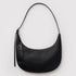 Baggu Medium Recycled Leather Flat Crescent in Black - Getoutside Shoes