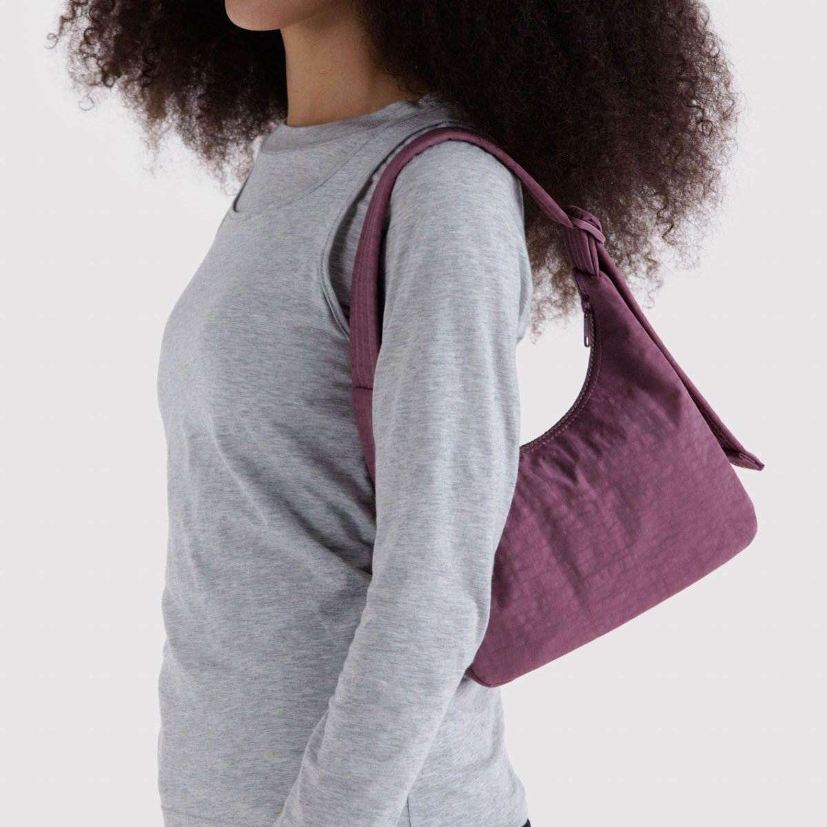 Baggu Mini Nylon Shoulder Bag in Wild Plum - Getoutside Shoes