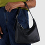 Baggu Mini Recycled Leather Shoulder Bag in Black - Getoutside Shoes