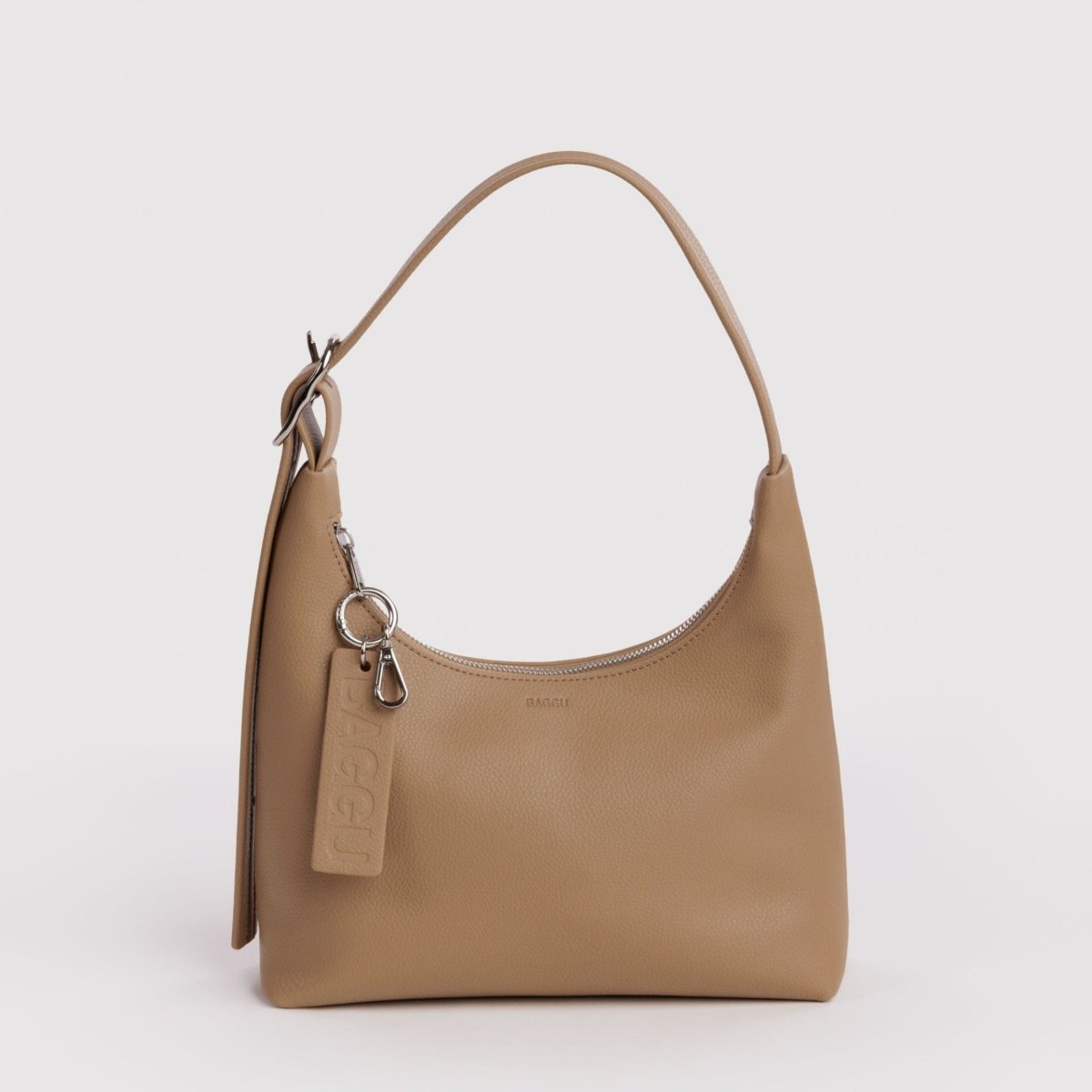 Baggu Mini Recycled Leather Shoulder Bag in Dune - Getoutside Shoes