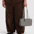 Baggu Nylon Bowler Bag in Black And Cream Gingham - Getoutside Shoes