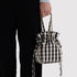 Baggu Nylon Drawstring Bag in Black and Cream Gingham - Getoutside Shoes