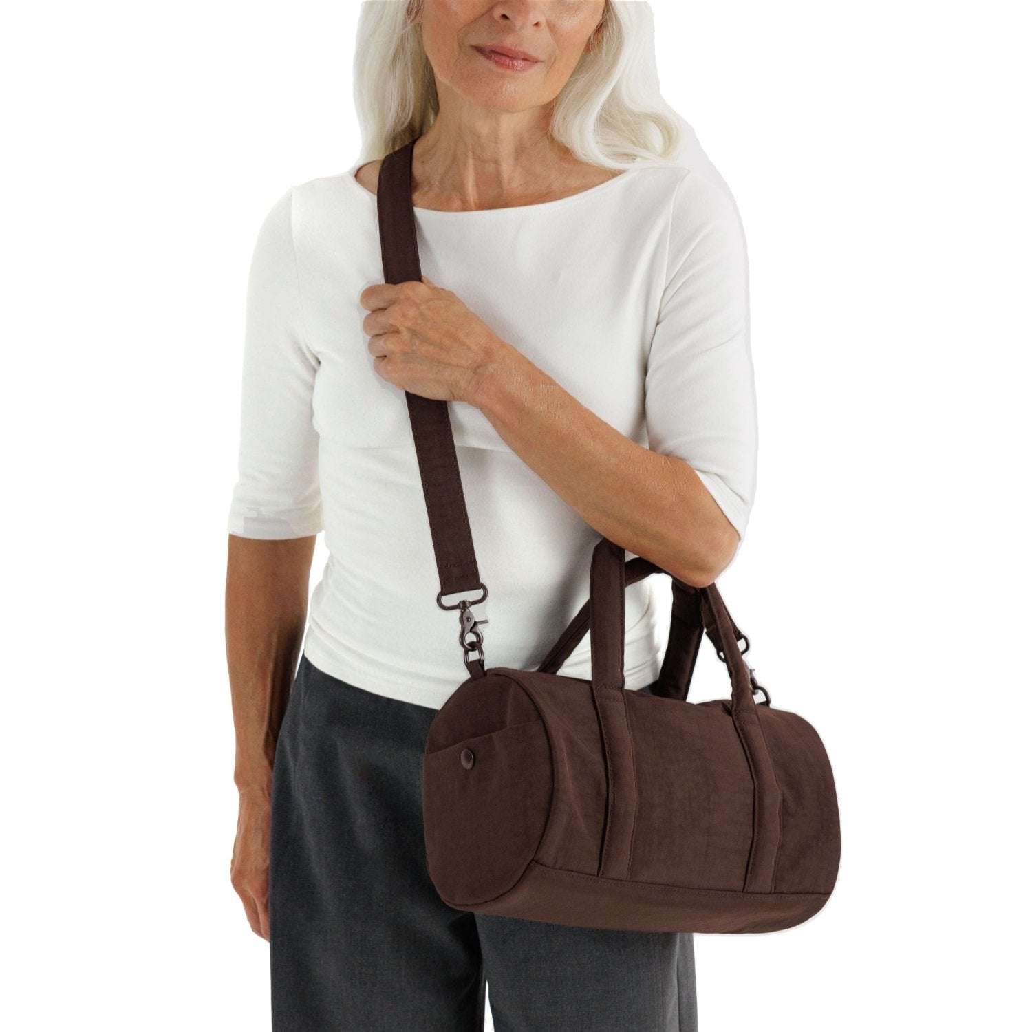 Baggu Nylon Duffle Bag in Coffee - Getoutside Shoes