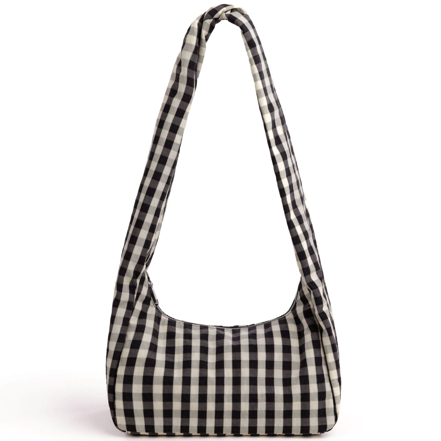 Baggu Nylon Meringue Bag in Black And Cream Gingham - Getoutside Shoes