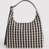Baggu Nylon Shoulder Bag in Black And Cream Gingham - Getoutside Shoes