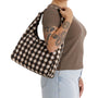 Baggu Nylon Shoulder Bag in Blurred Gingham Brown - Getoutside Shoes