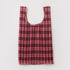 Baggu Pleated Baggu in Azalea Pink Tartan - Getoutside Shoes