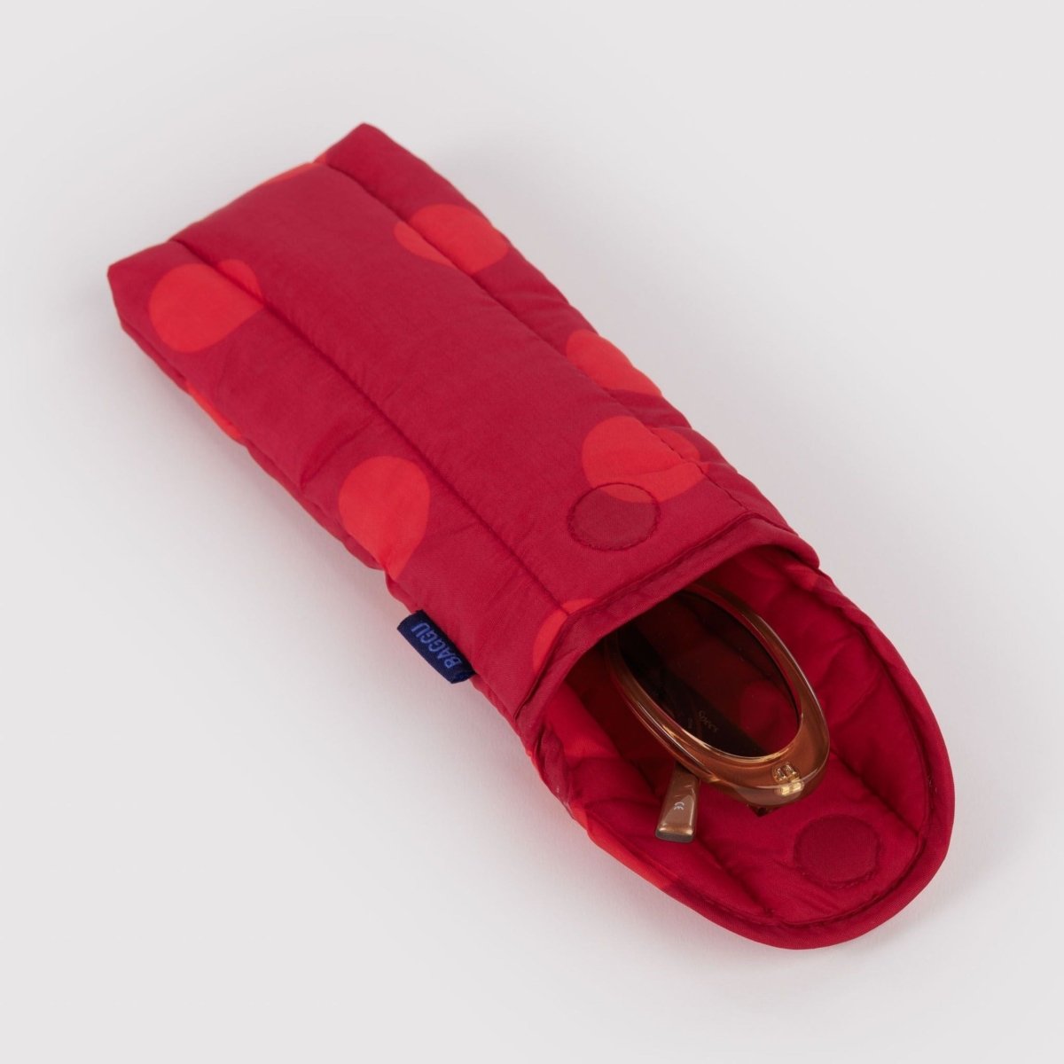 Baggu Puffy Glasses Sleeve in Red Polka Dot - Getoutside Shoes