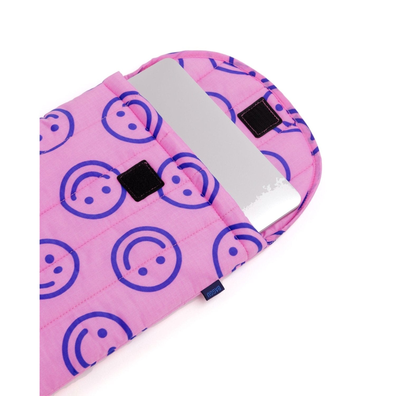Baggu Puffy Laptop Sleeve 13"/14" in Pop Pink Happy - Getoutside Shoes