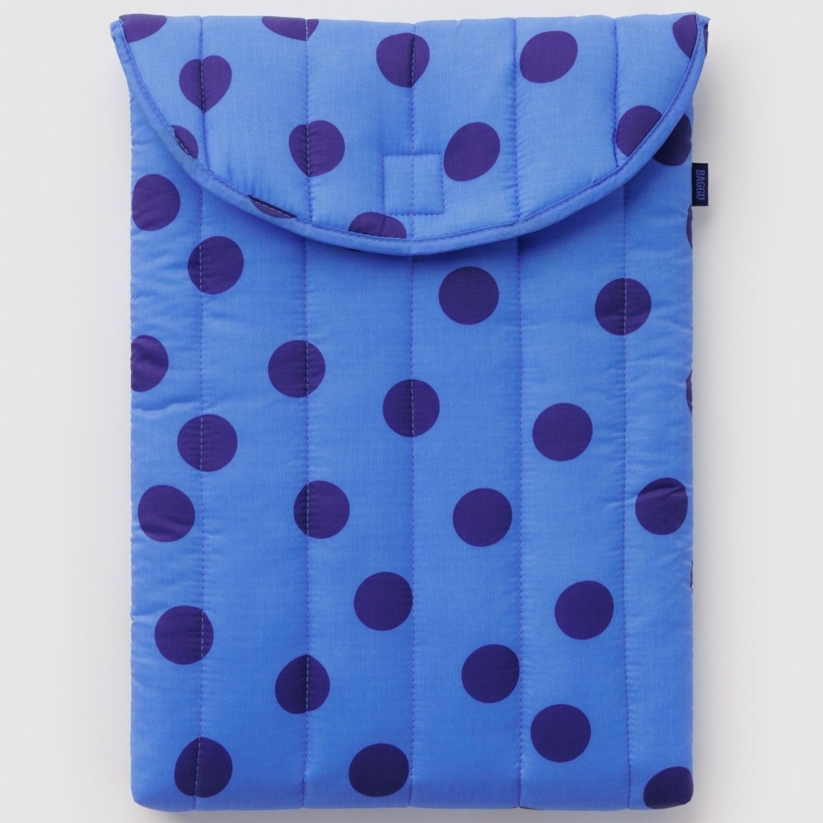 Baggu Puffy Laptop Sleeve 16" in Blue Polka Dot - Getoutside Shoes