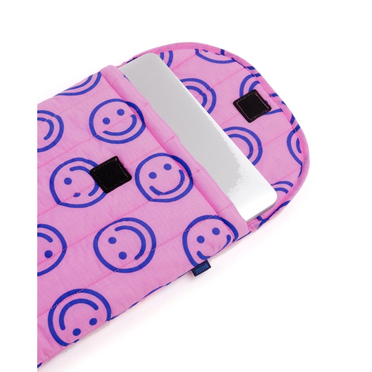 Baggu Puffy Laptop Sleeve 16" in Pop Pink Happy - Getoutside Shoes