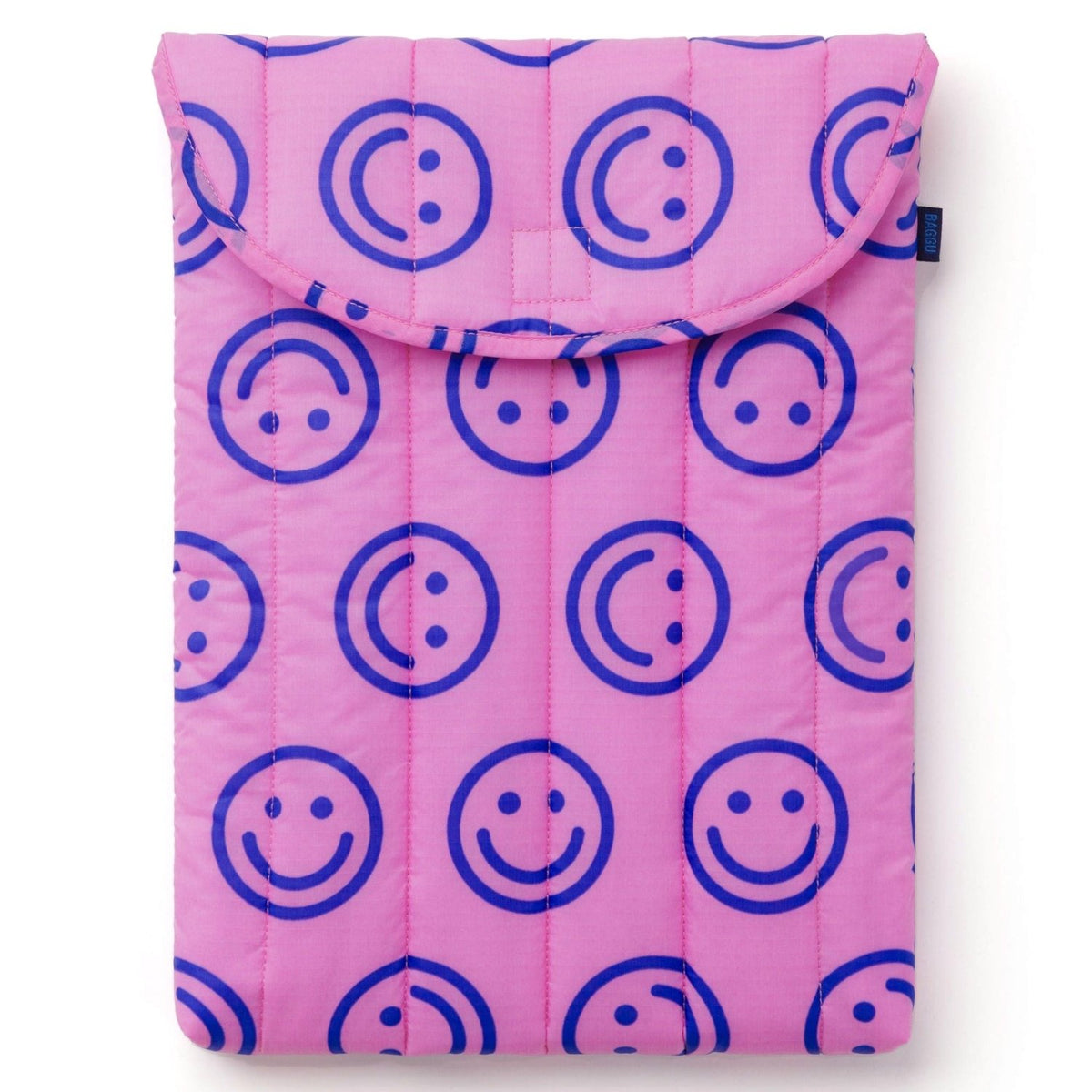 Baggu Puffy Laptop Sleeve 16" in Pop Pink Happy - Getoutside Shoes