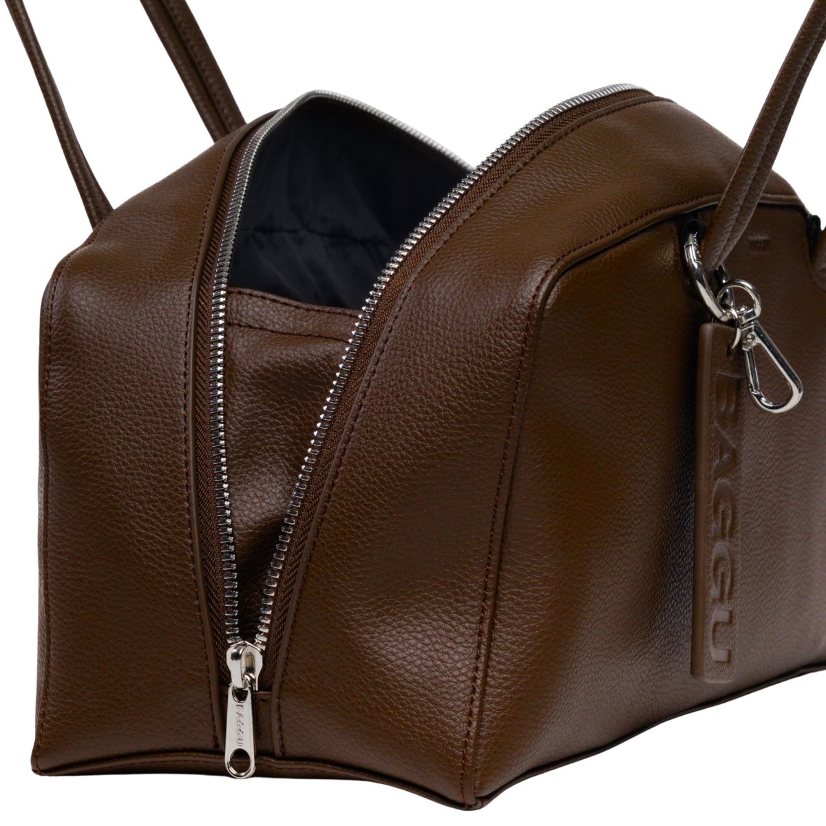 Baggu Recycled Leather Bowler Bag in Brown - Getoutside Shoes