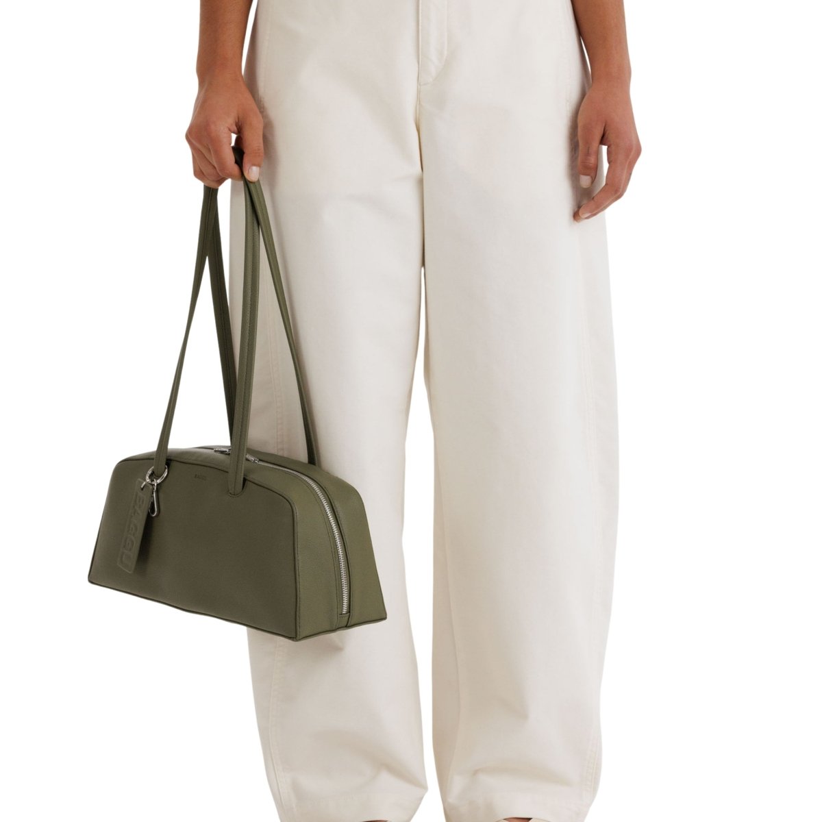 Baggu Recycled Leather Bowler Bag in Loden - Getoutside Shoes