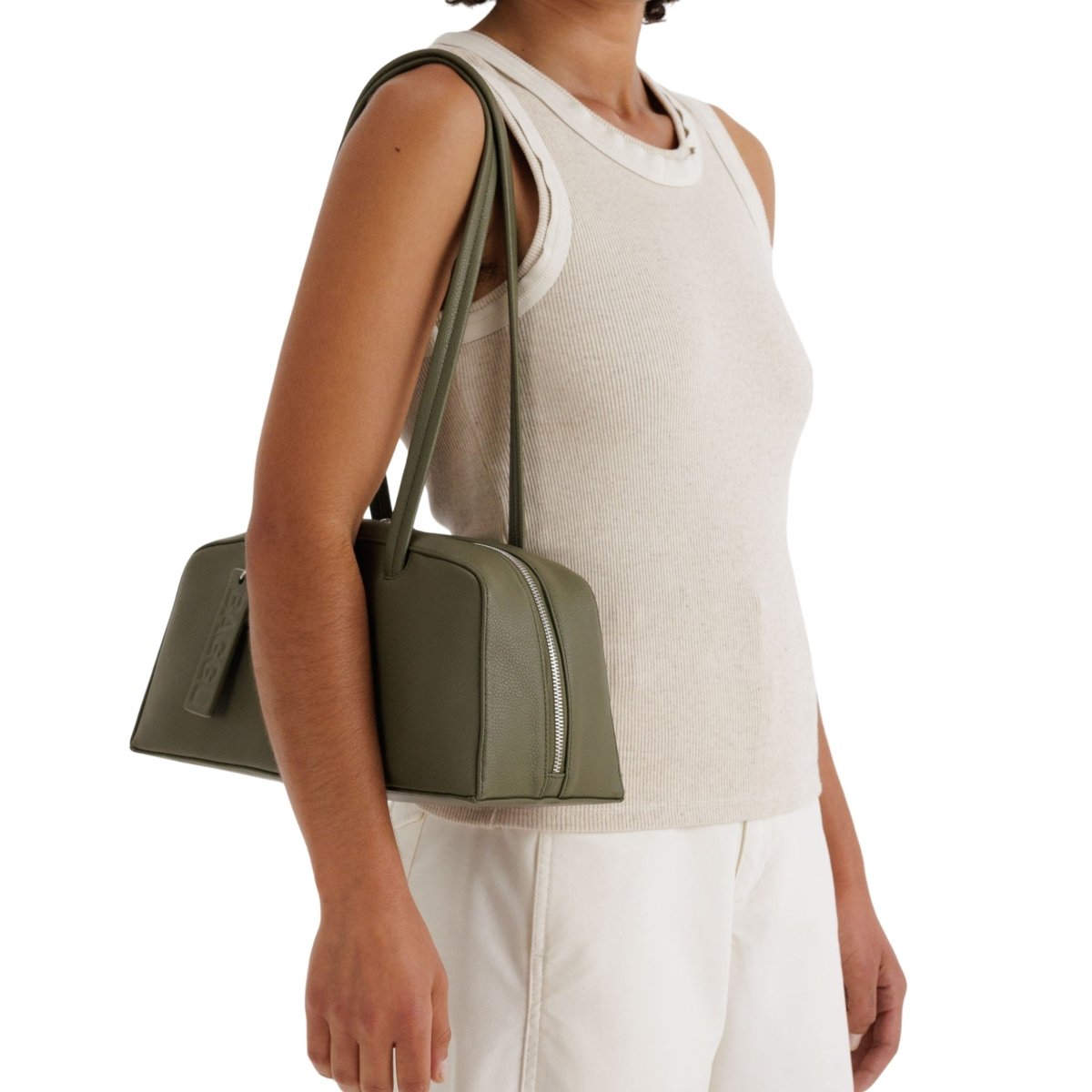 Baggu Recycled Leather Bowler Bag in Loden - Getoutside Shoes
