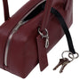 Baggu Recycled Leather Bowler Bag in Mahogany - Getoutside Shoes