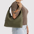 Baggu Recycled Leather Shoulder Bag in Loden - Getoutside Shoes