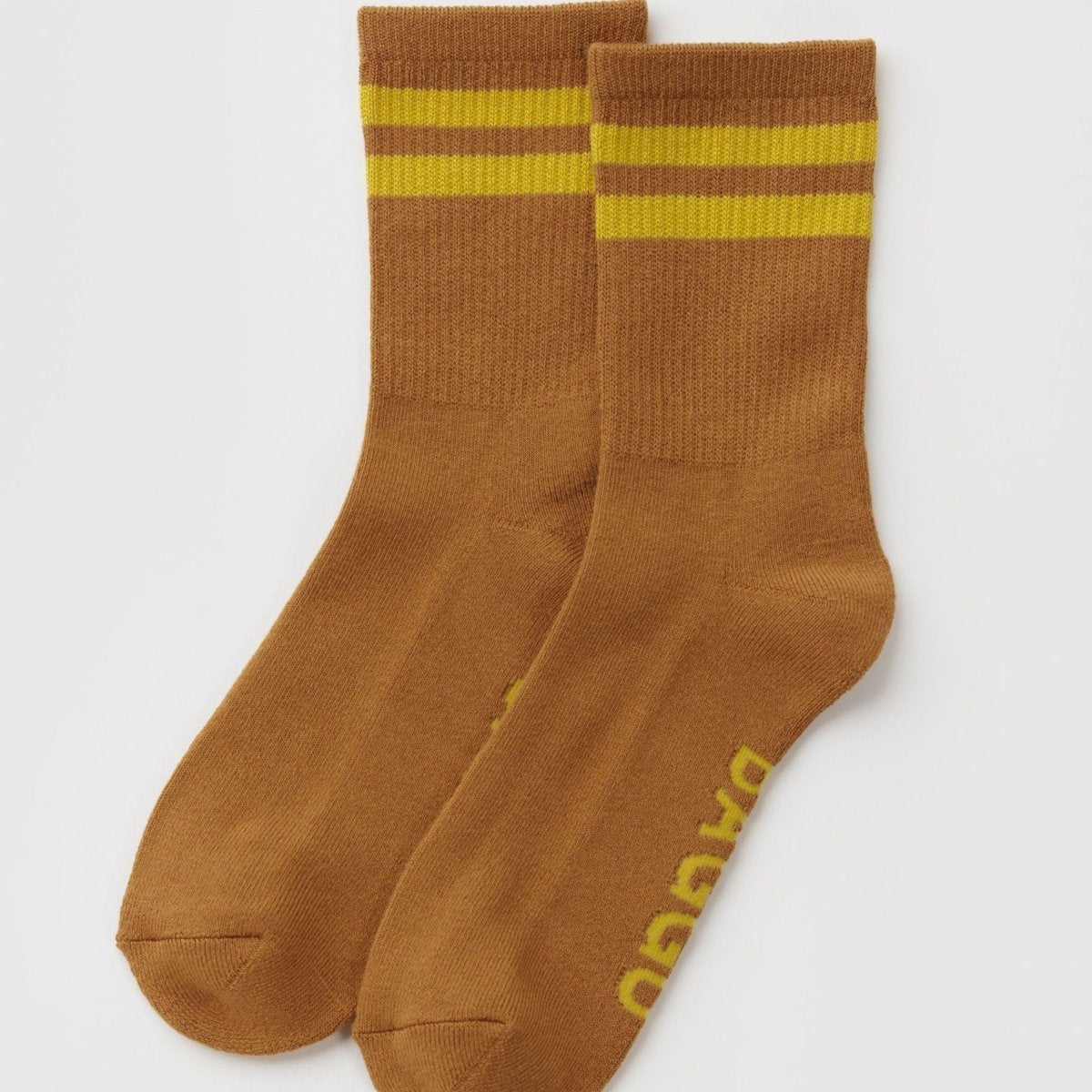 Baggu Ribbed Sock in Toffee Stripe - Getoutside Shoes
