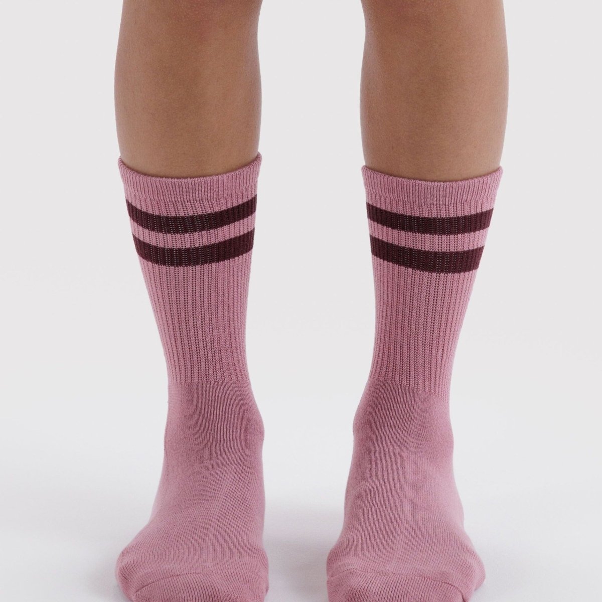 Baggu Ribbed Sock in Wild Plum Stripe - Getoutside Shoes