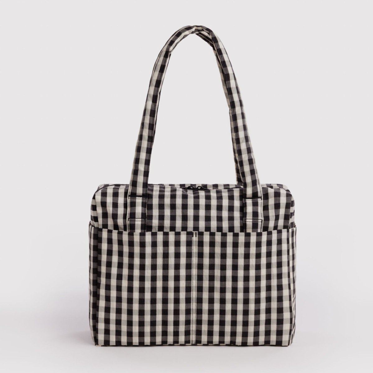 Baggu Small Cloud Carry-On in Black And Cream Gingham - Getoutside Shoes