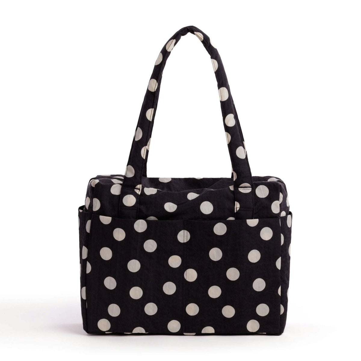 Baggu Small Cloud Carry-On in Black And Cream Polka Dot - Getoutside Shoes