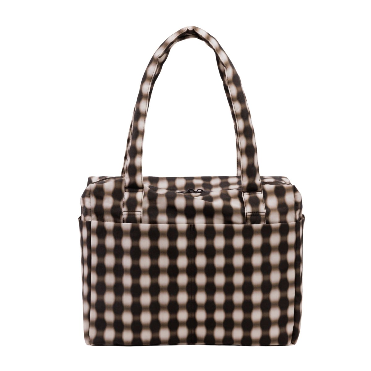 Baggu Small Cloud Carry - On in Blurred Gingham Brown - Getoutside Shoes