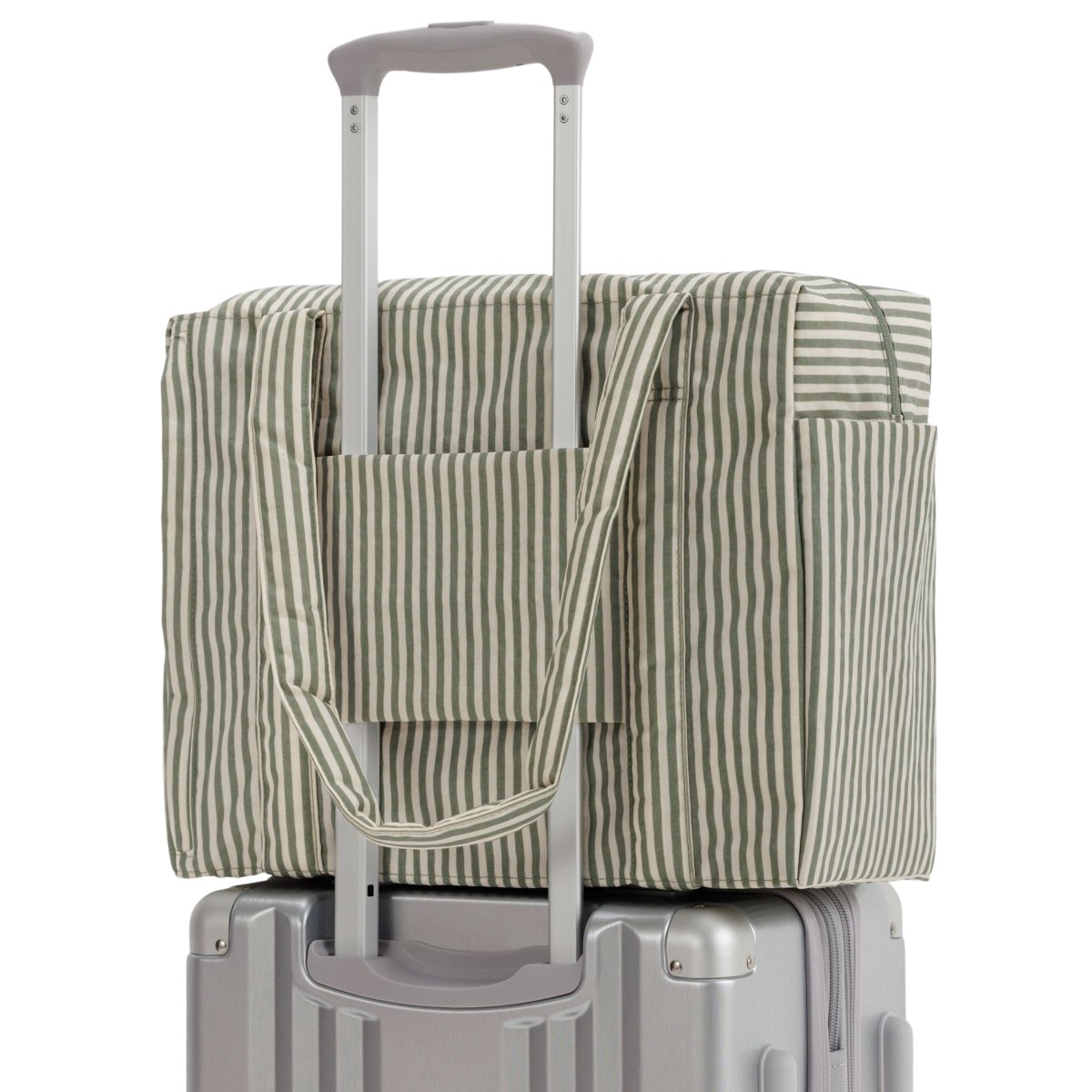 Baggu Small Cloud Carry-On in Sage Stripe - Getoutside Shoes