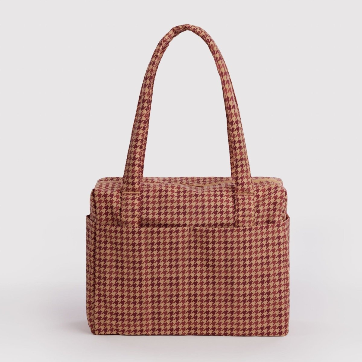 Baggu Small Cloud Carry-On in Tan Houndstooth - Getoutside Shoes