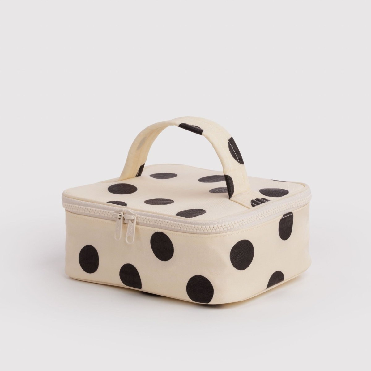Baggu Small Cosmetic Case in Cream And Black Polka Dot - Getoutside Shoes