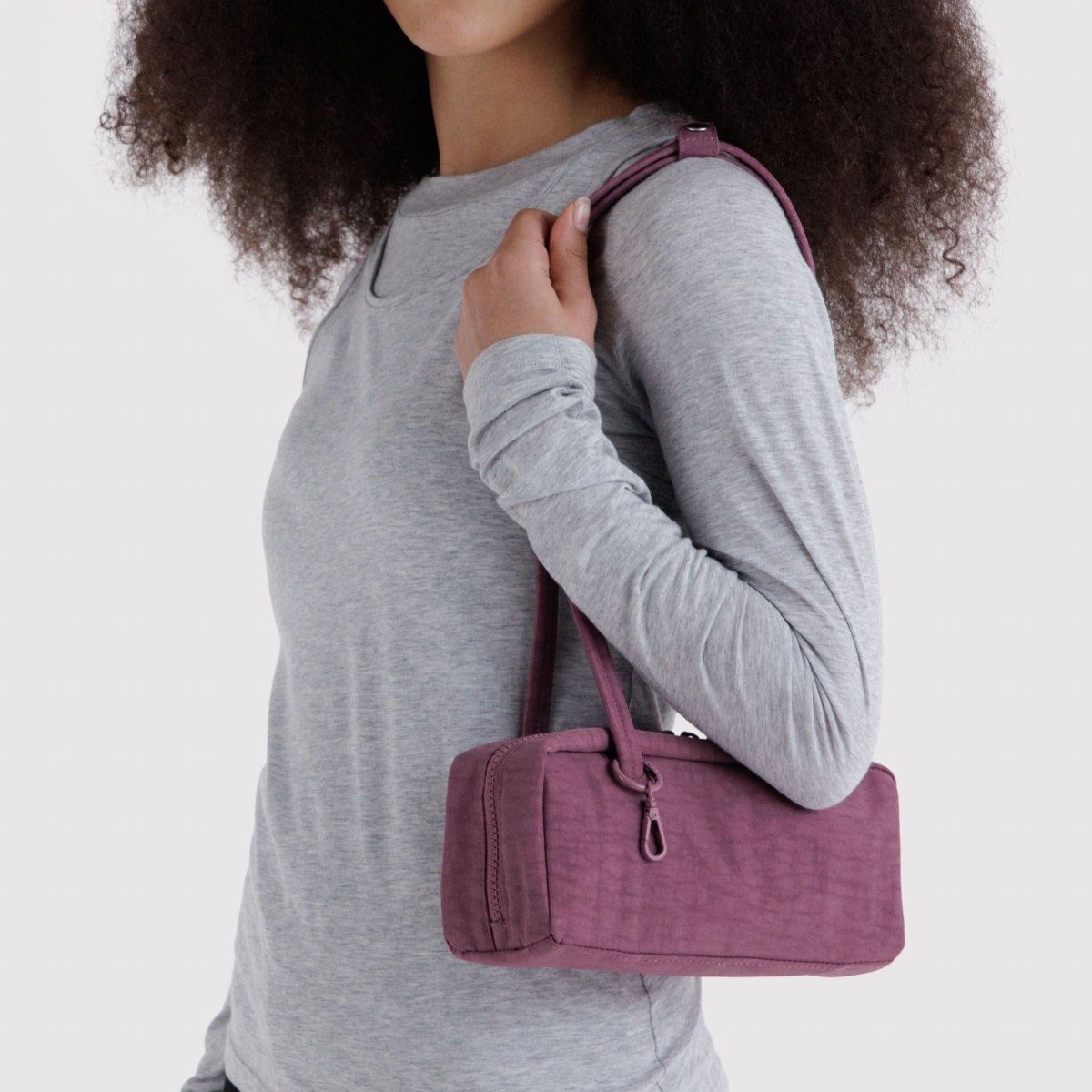 Baggu Small Nylon Bowler Bag in Wild Plum - Getoutside Shoes