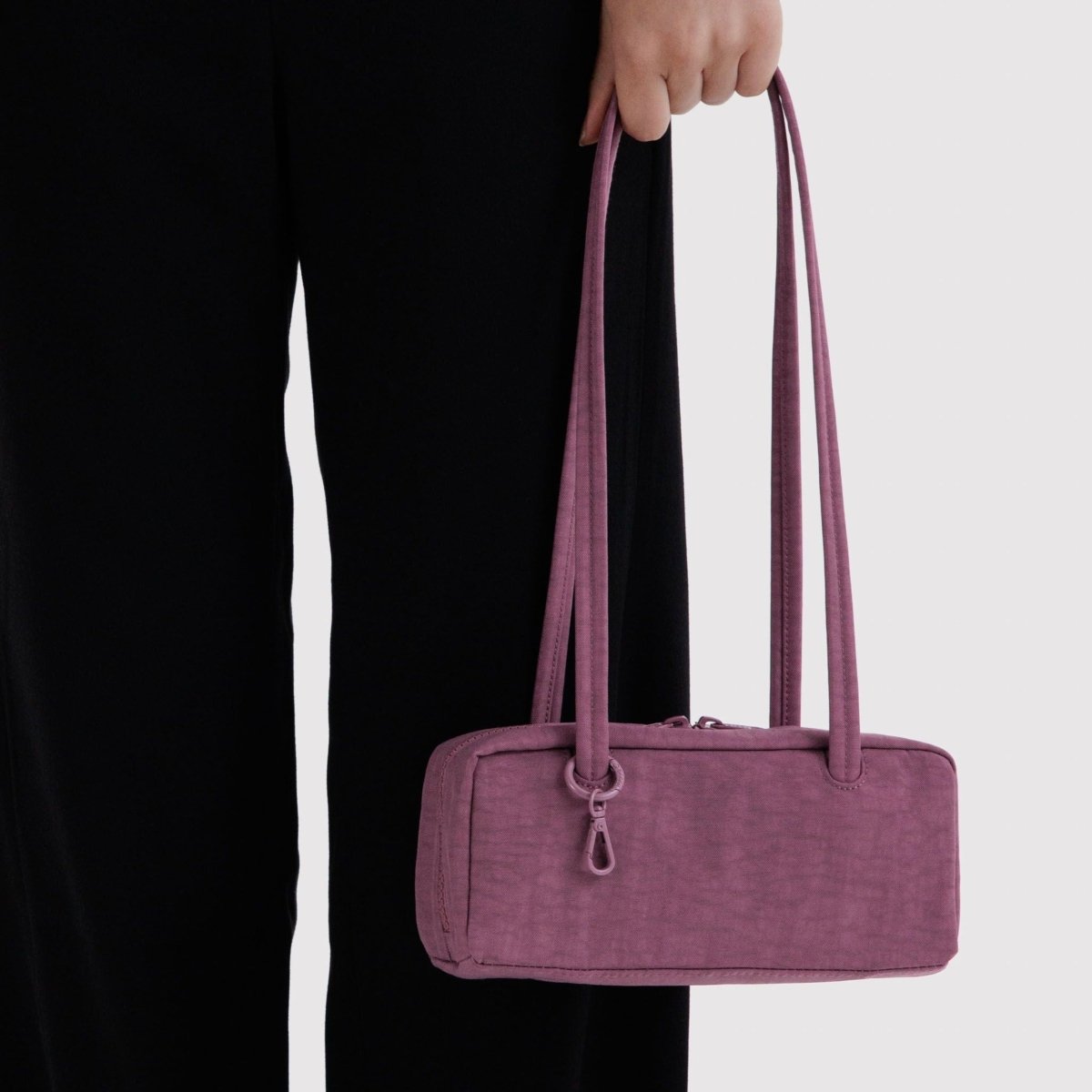 Baggu Small Nylon Bowler Bag in Wild Plum - Getoutside Shoes