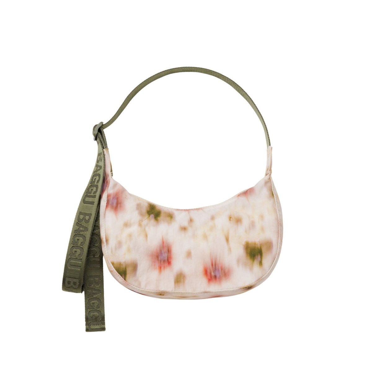 Baggu Small Nylon Crescent Bag in Abstract Floral - Getoutside Shoes