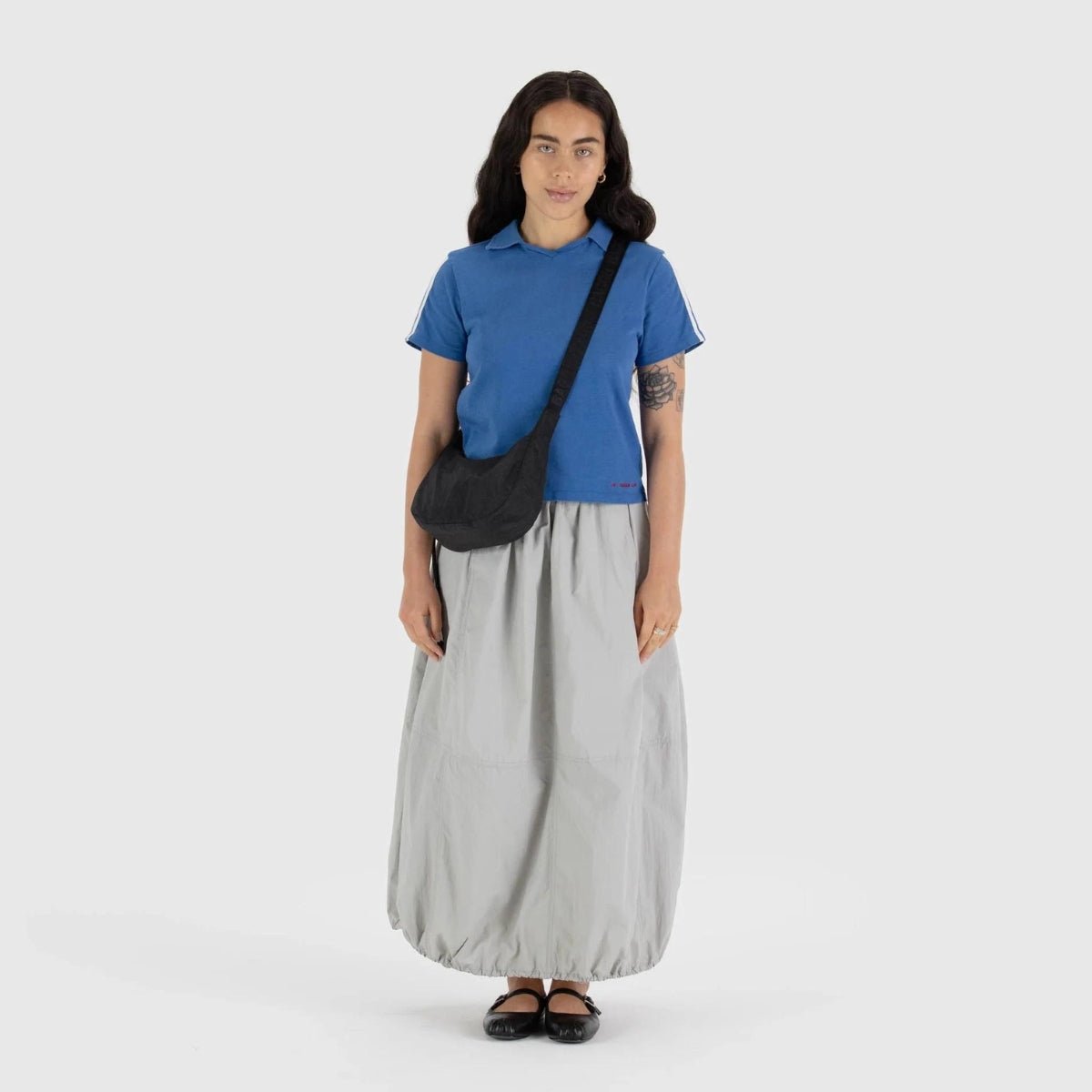 Baggu Small Nylon Crescent Bag in Black - Getoutside Shoes
