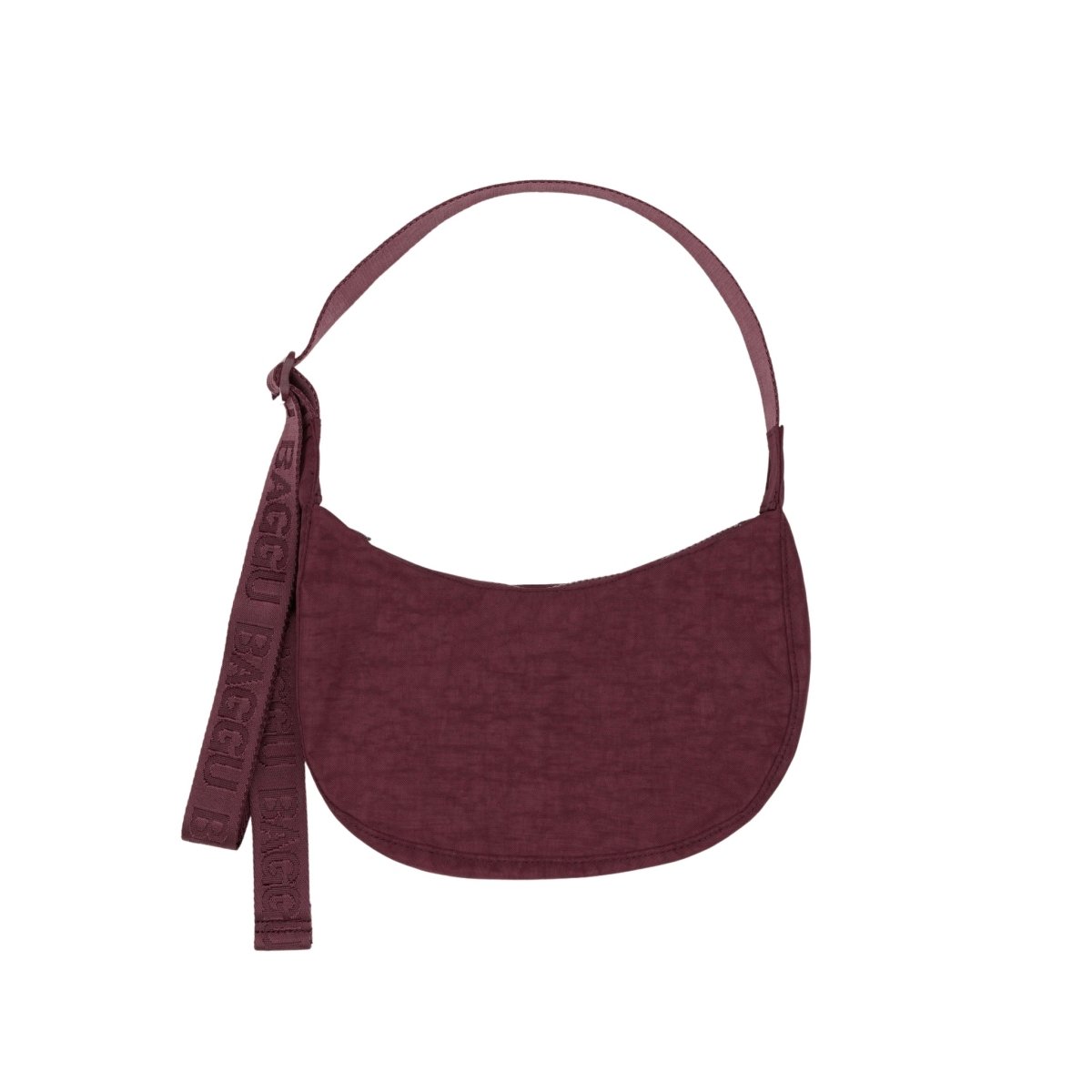 Baggu Small Nylon Crescent Bag in Mahogany - Getoutside Shoes
