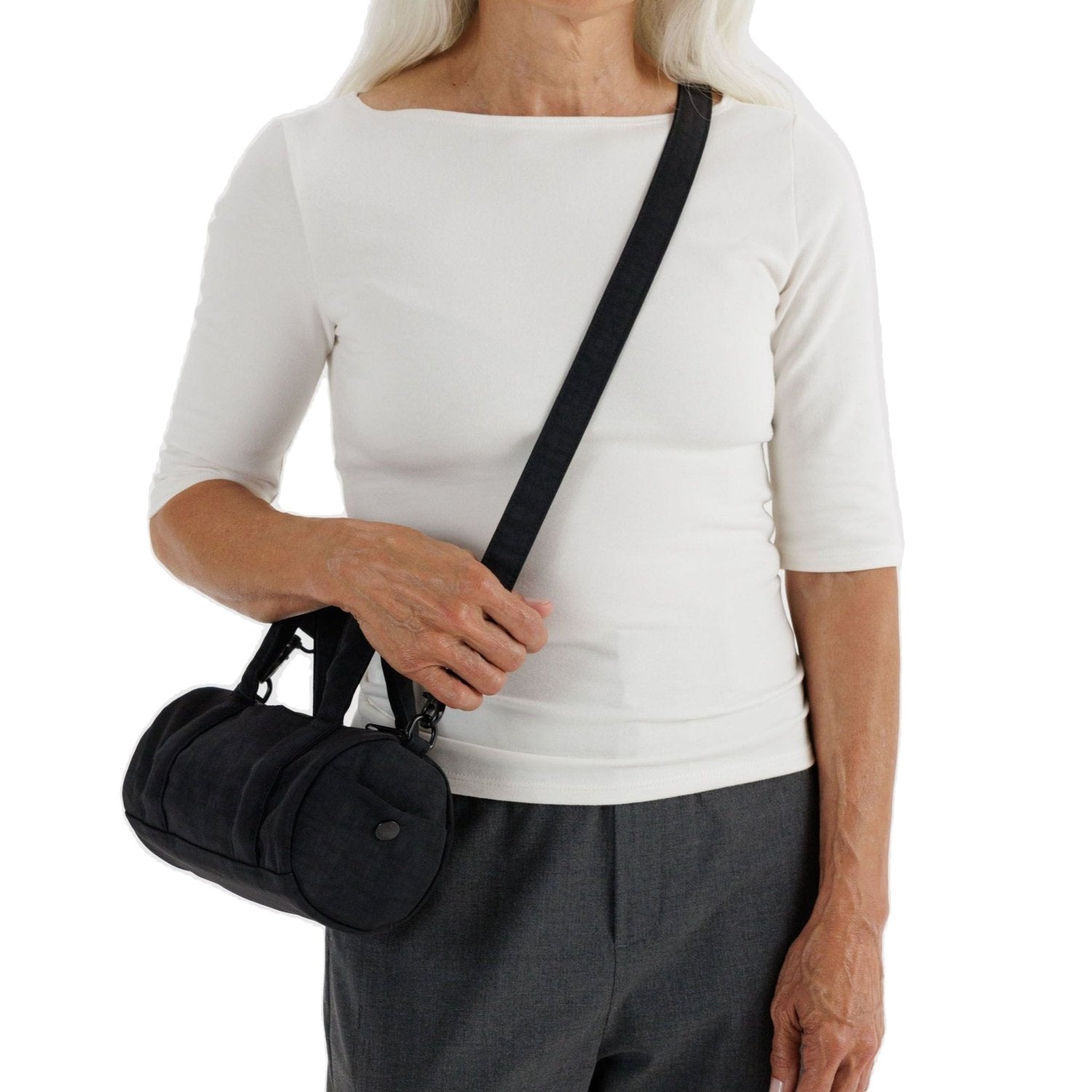 Baggu Small Nylon Duffle Bag in Black - Getoutside Shoes