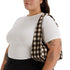 Baggu Small Nylon Meringue Bag in Blurred Gingham Brown - Getoutside Shoes