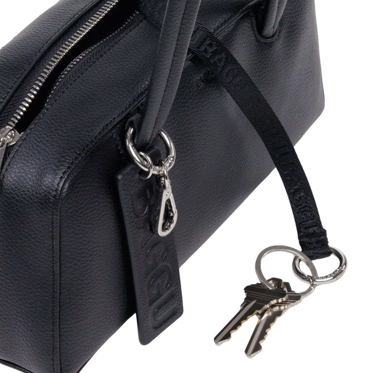 Baggu Small Recycled Leather Bowler Bag in Black - Getoutside Shoes
