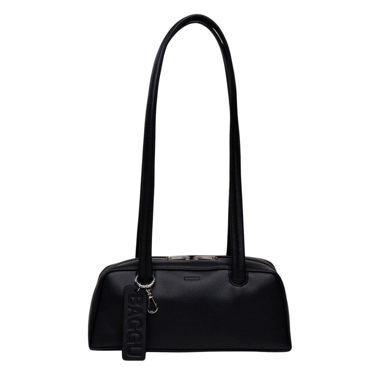 Baggu Small Recycled Leather Bowler Bag in Black - Getoutside Shoes
