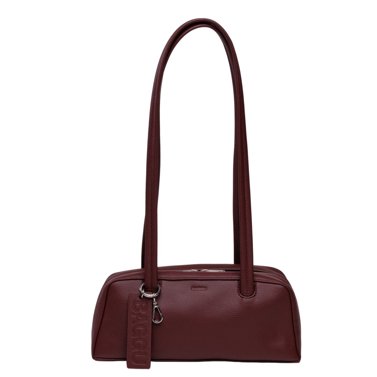 Baggu Small Recycled Leather Bowler Bag in Mahogany - Getoutside Shoes