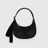 Baggu Small Recycled Leather Crescent Bag in Black - Getoutside Shoes