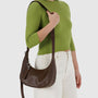 Baggu Small Recycled Leather Crescent Bag in Brown - Getoutside Shoes
