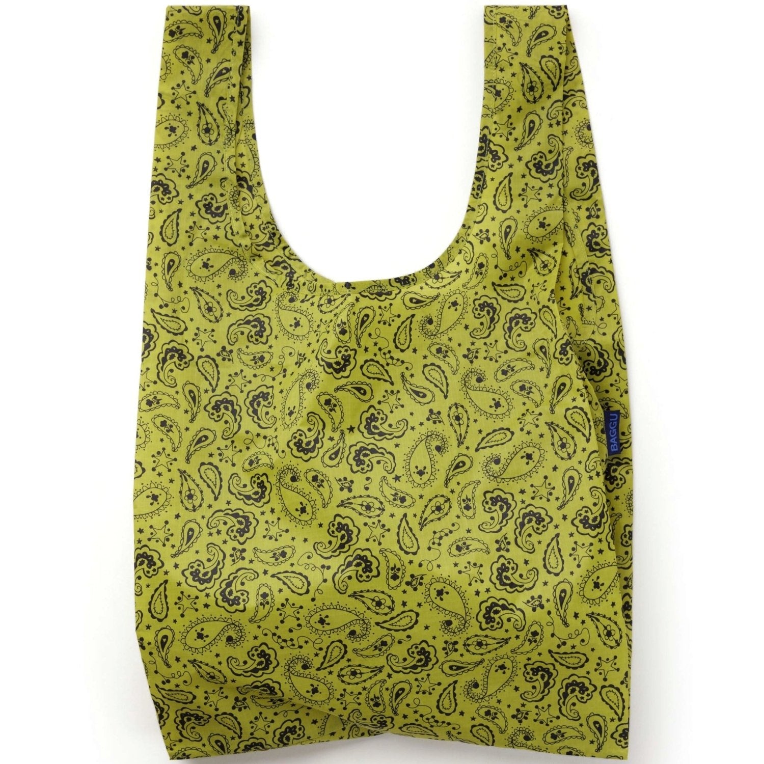 Baggu Standard Bag in Chartreuse Paisley - Getoutside Shoes