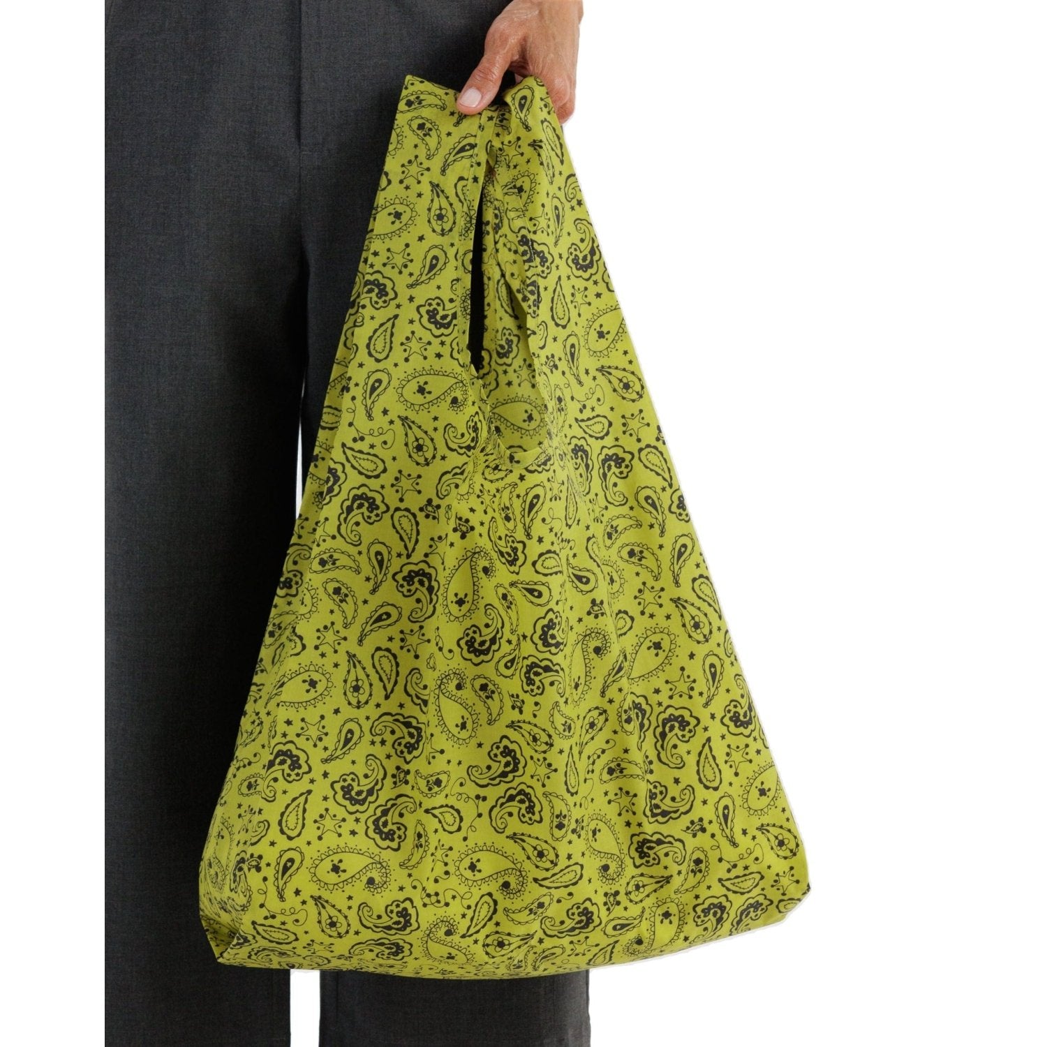 Baggu Standard Bag in Chartreuse Paisley - Getoutside Shoes