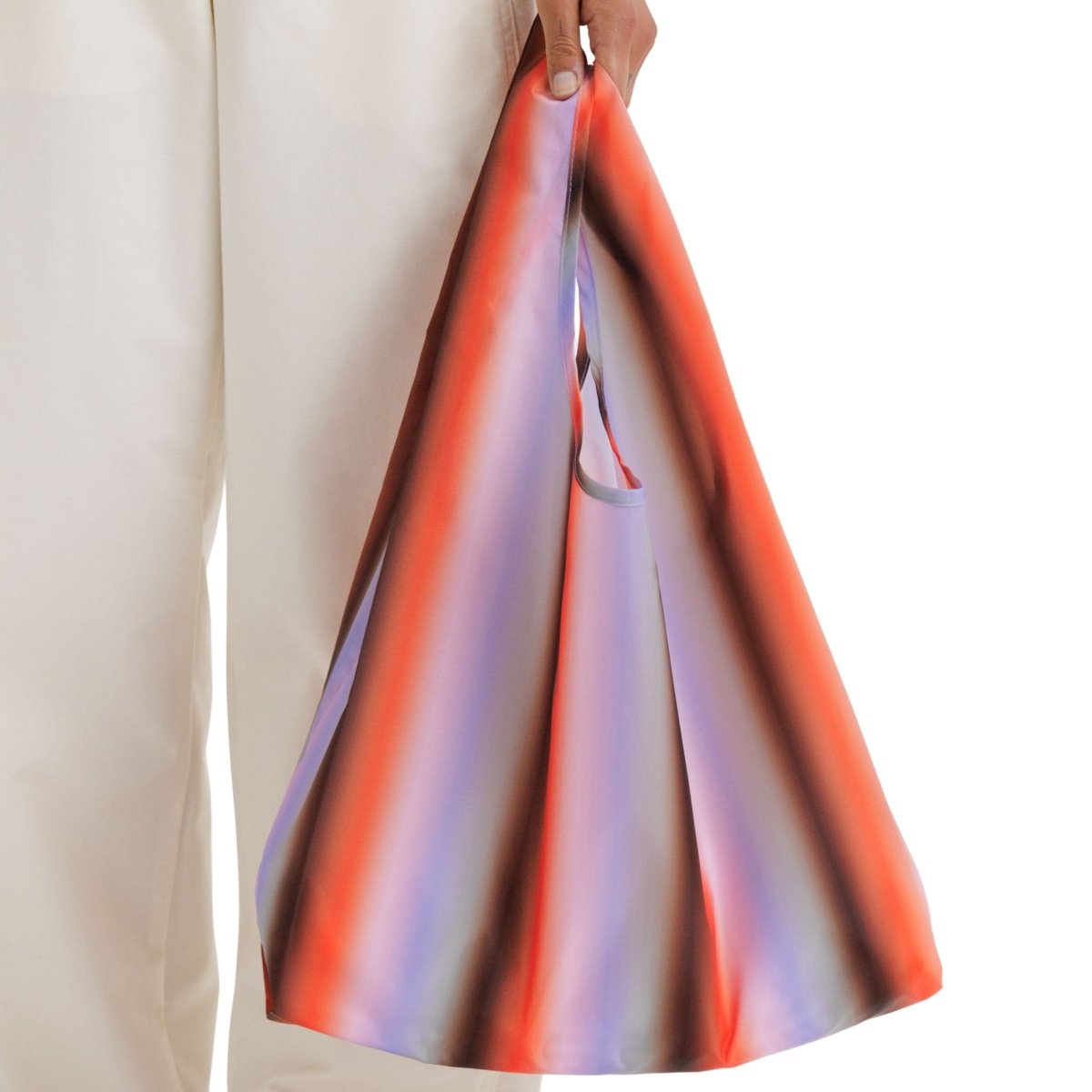 Baggu Standard Bag in Gradient Stripe Poppy & Lilac - Getoutside Shoes