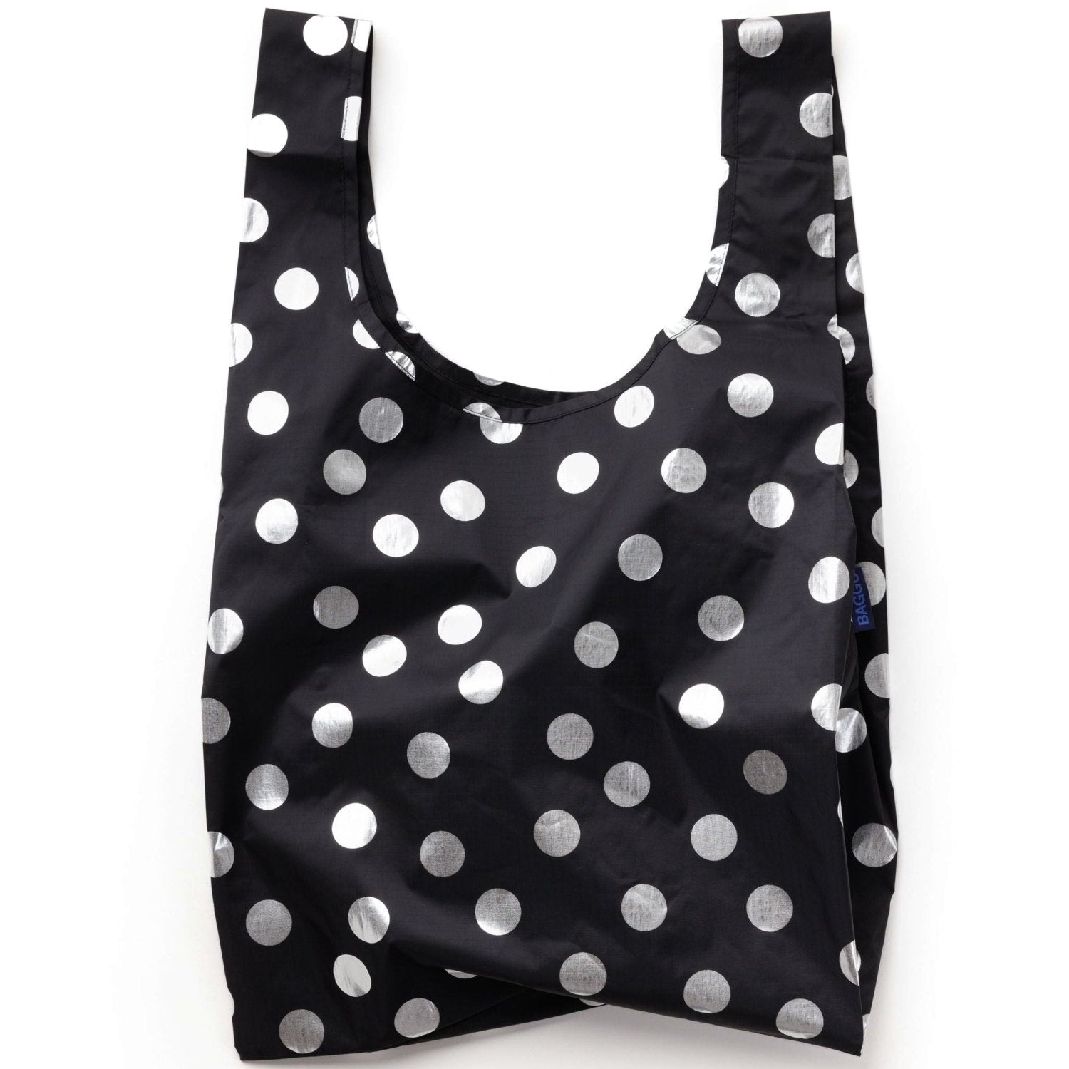 Baggu Standard Bag in Silver Metallic Polka Dot - Getoutside Shoes