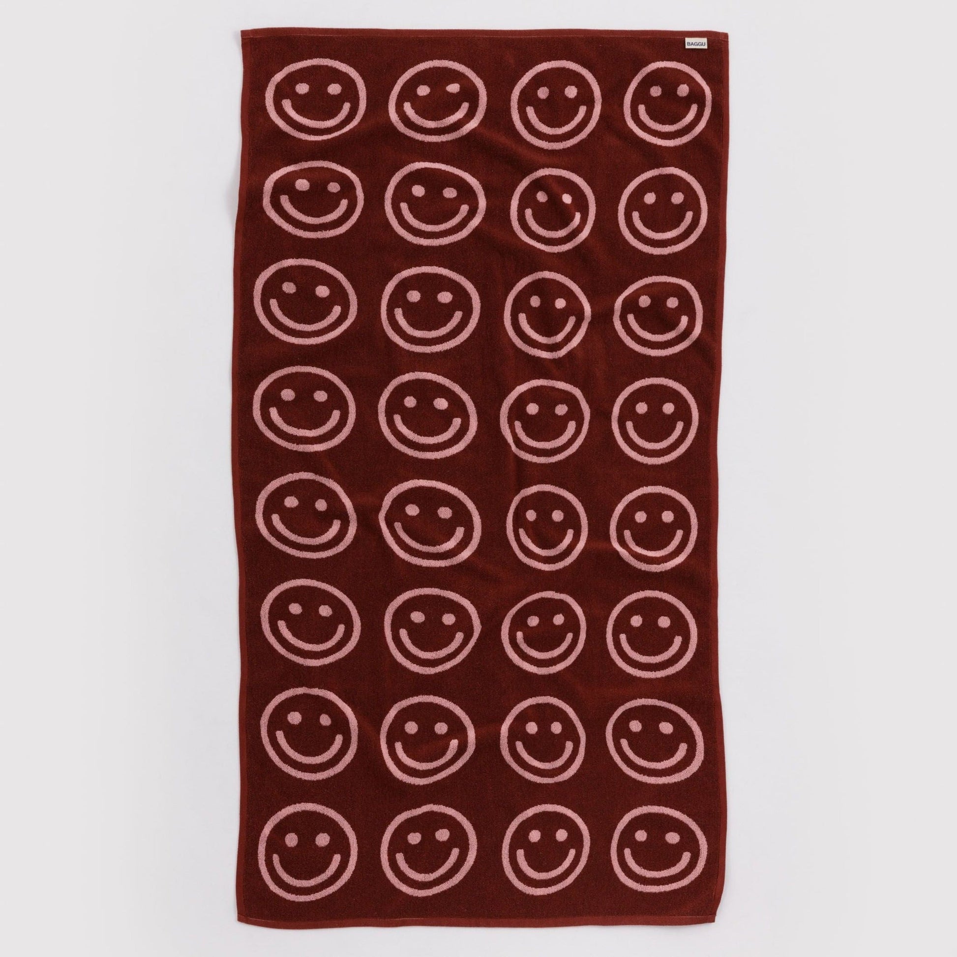 Baggu Bath Towel in Blush Happy