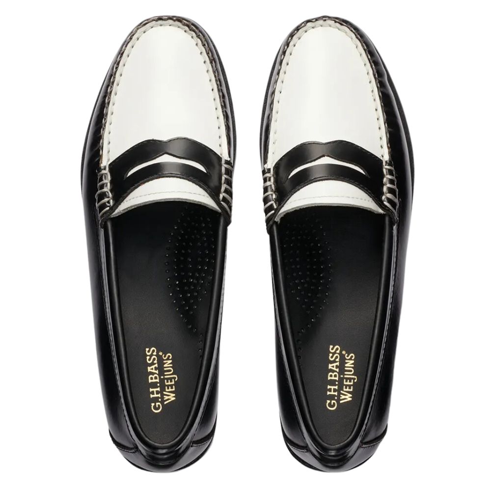 G.H. Bass Women&#39;s Whitney Weejuns Loafer in Black/White
